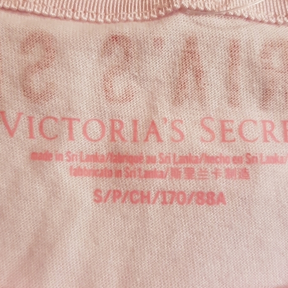 Victoria's Secret woman's size Small pink "LOVE" shirt sleeve shirt, New - Picture 2 of 5